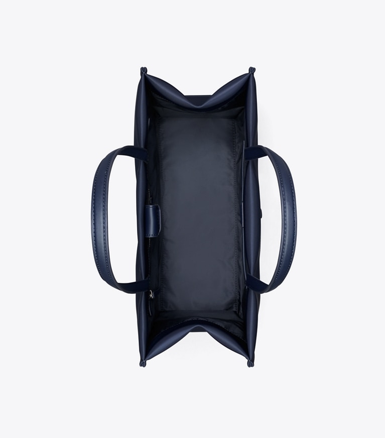 Tory Burch designer borse shopping Shopping piccola Ella in NEW NAVY angle