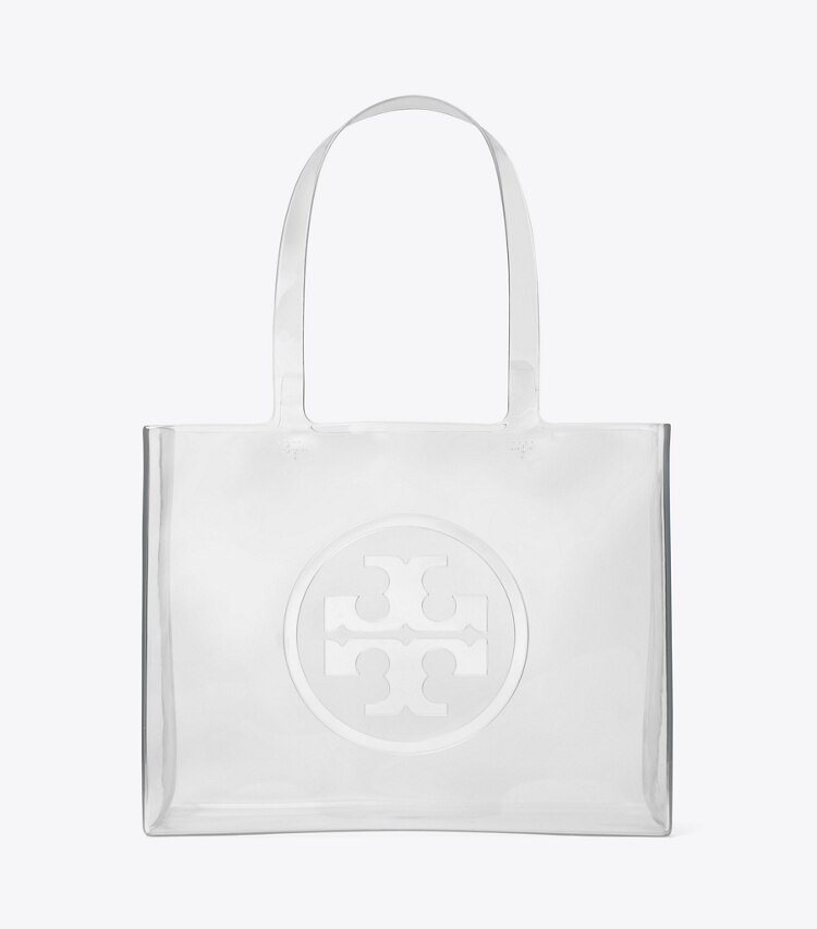 Tory Burch designer borse shopping Shopping piccola trasparente Ella in Crystal Clear front