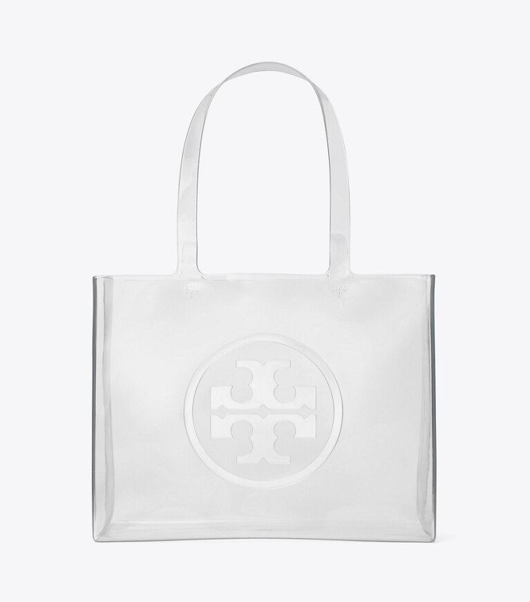 Tory Burch designer borse shopping Shopping piccola trasparente Ella in Crystal Clear front
