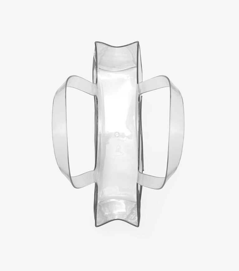 Tory Burch designer borse shopping Shopping piccola trasparente Ella in Crystal Clear superiore