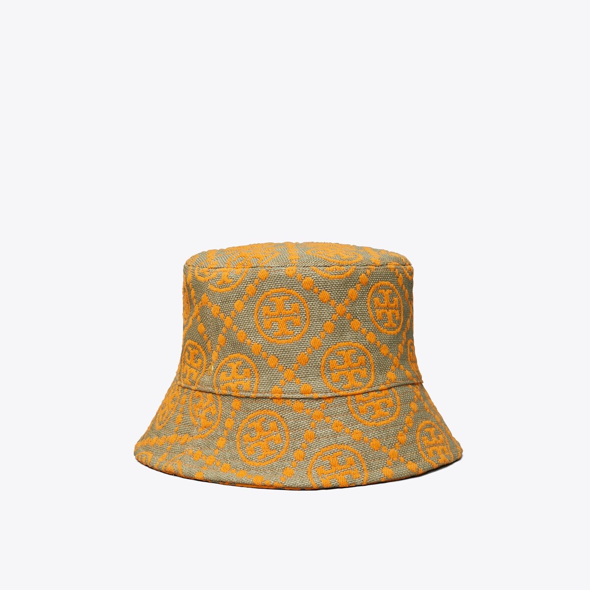 Short-Brim T Monogram Jacquard Raffia Bucket Hat : Women's