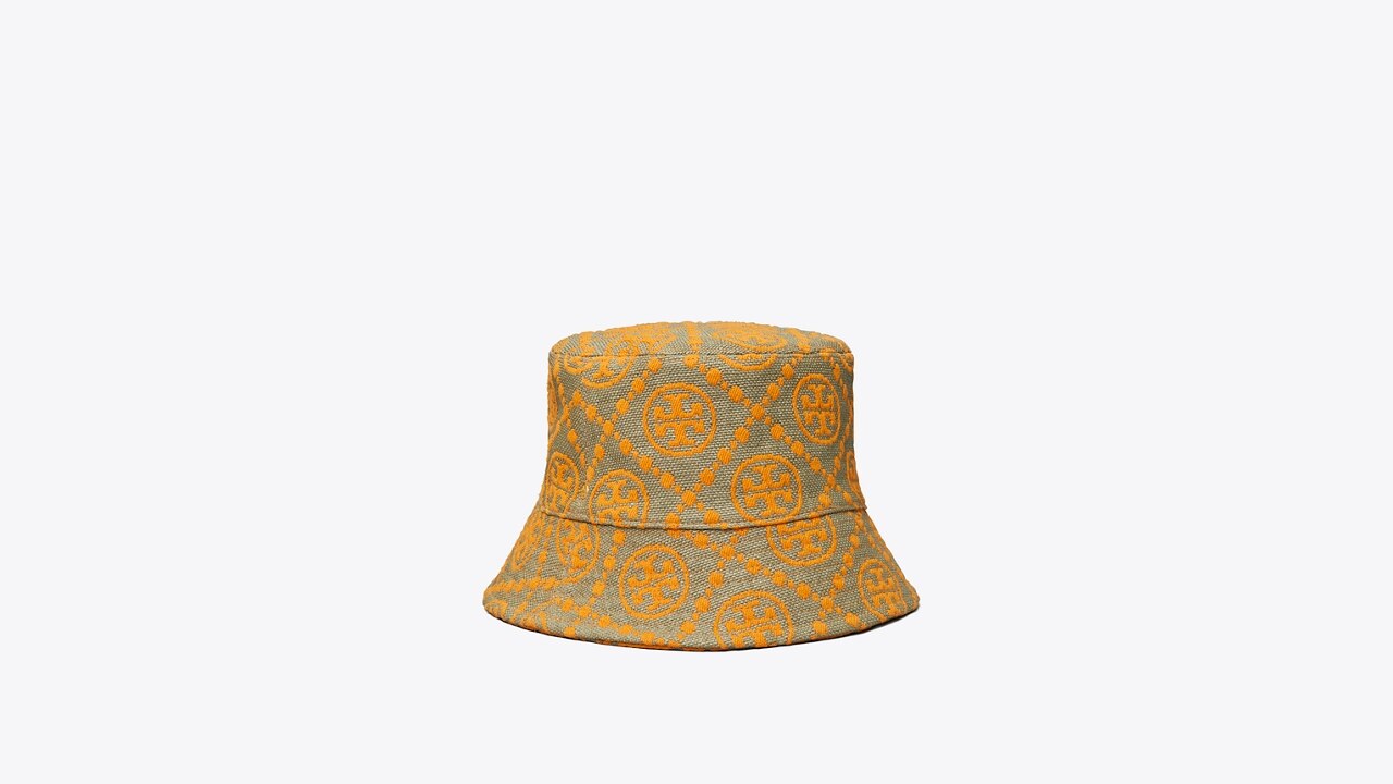 T Monogram Short Brim Bucket Hat: Women's Accessories