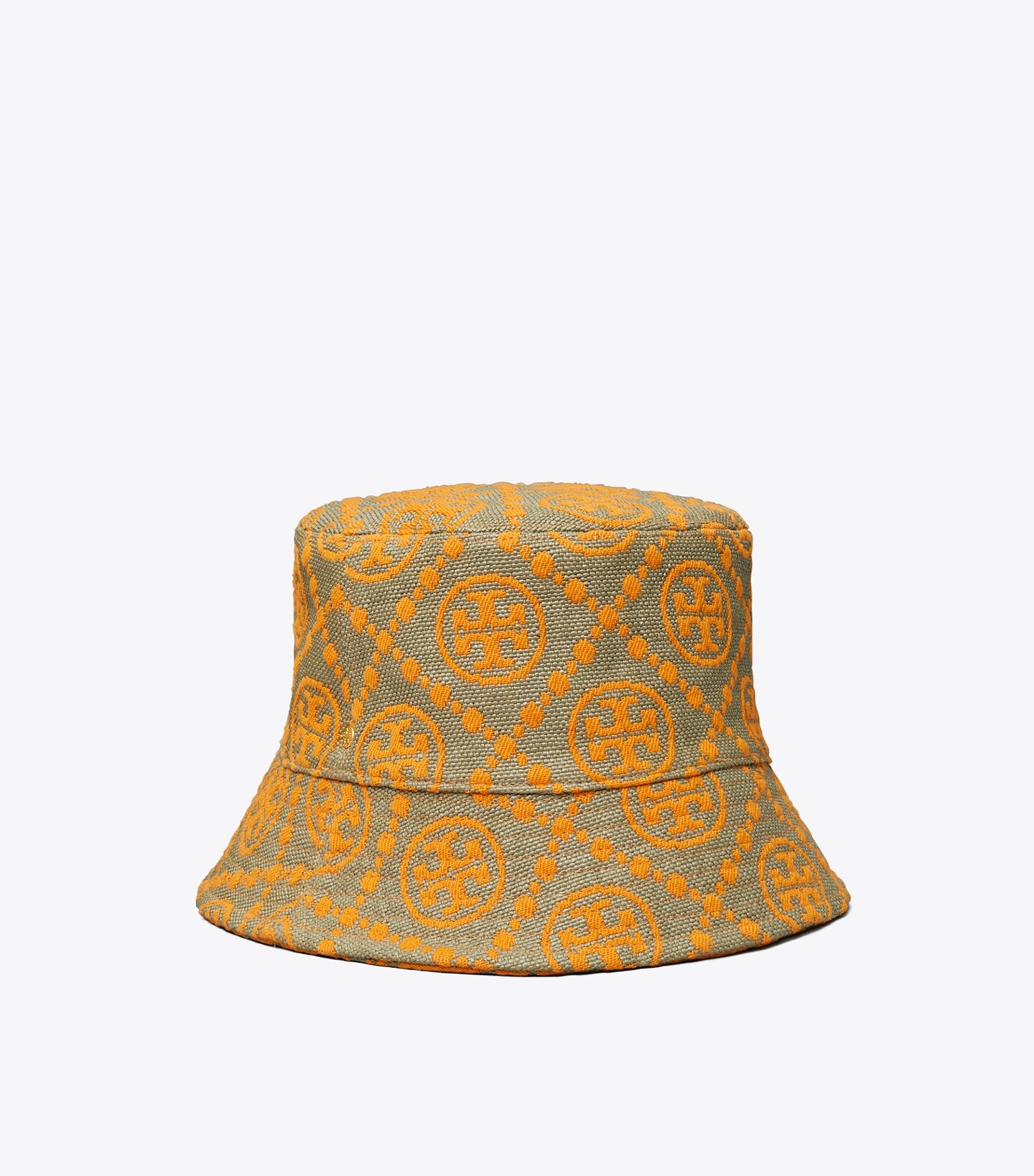 Short-Brim T Monogram Jacquard Raffia Bucket Hat 