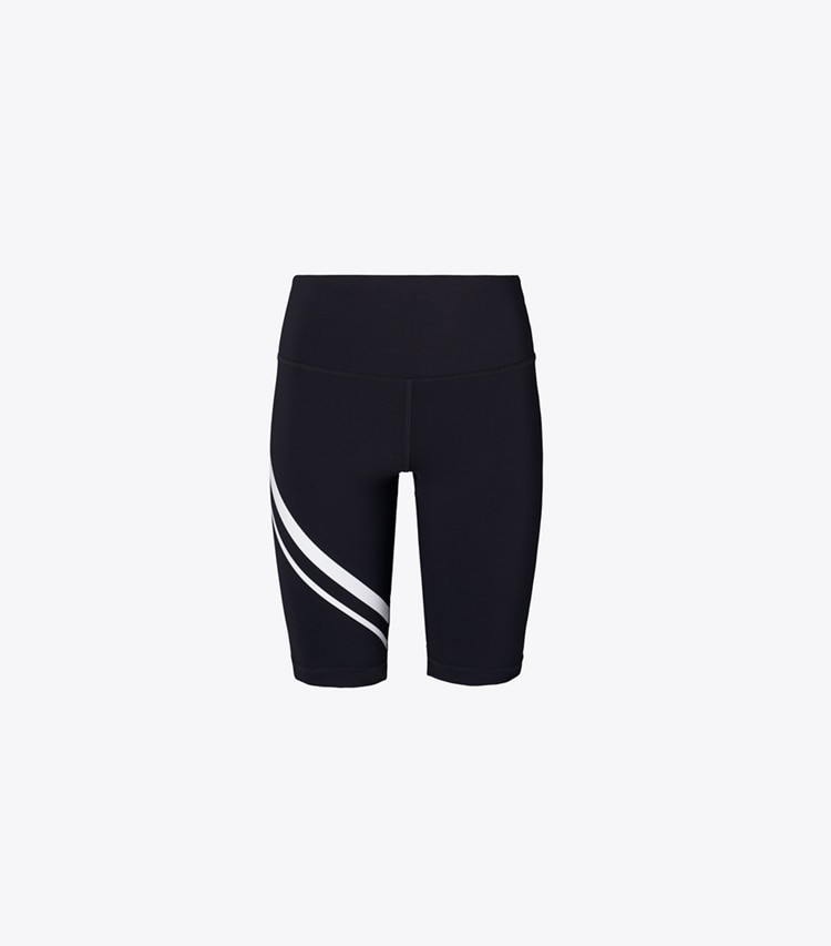 Tory Burch diseñador prendas de abajo Short de ciclismo Chevron en BLACK frente