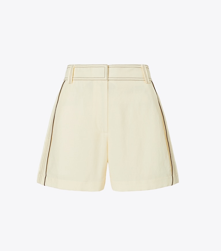 Tory Burch designer bas Short en lin in White front