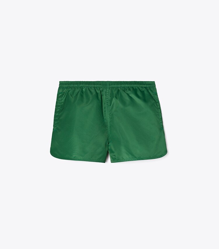 Tory Burch designer bas Short en nylon in Dark Green front