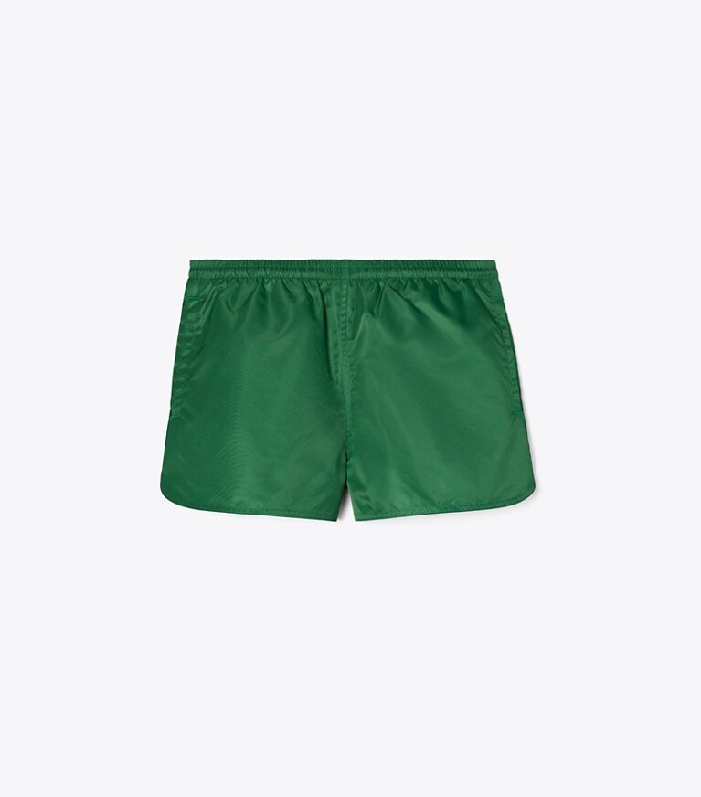 Tory Burch designer bas Short en nylon in Dark Green front