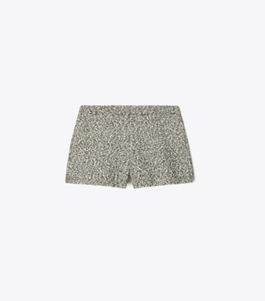 Tory Burch designer bas Short en tweed in Black Truffle front