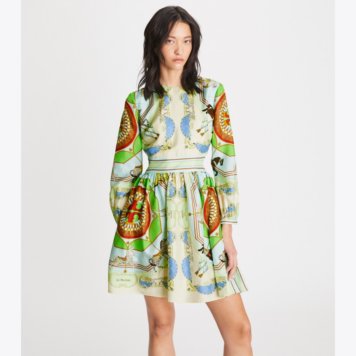 【送料 関税込】Tory Burch Silk and wool minidress Silk and wool minidress in blue - Tory Burch | Mytheresa