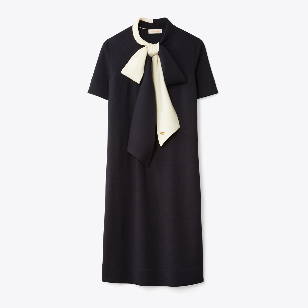 Short Sleeve Bow Sweater Dress: Women's Designer Dresses | Tory Burch