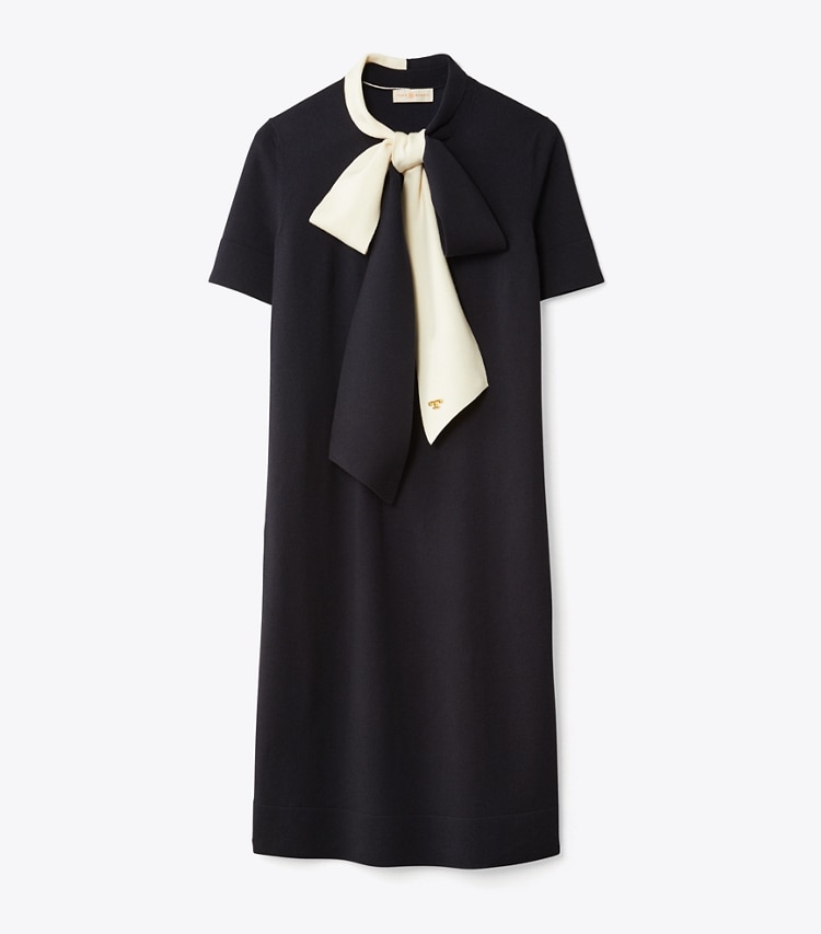 Short Sleeve Bow Sweater Dress: Women's Designer Dresses | Tory Burch