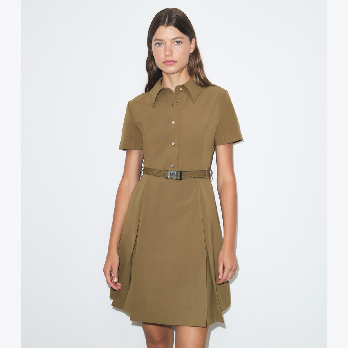 Short-Sleeve Pleated Golf Dress: Women's Designer Dresses | Tory Burch