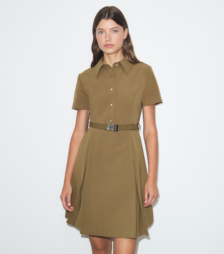 Short-Sleeve Pleated Golf Dress: Women's Designer Dresses | Tory