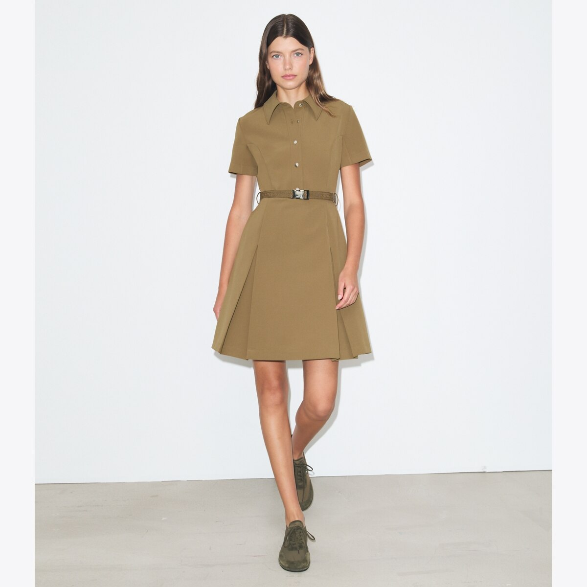 Short-Sleeve Pleated Golf Dress: Women's Designer Dresses | Tory