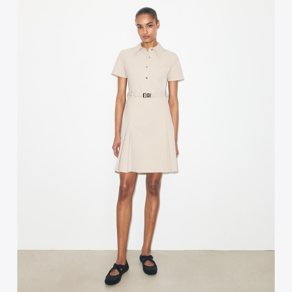 Short-Sleeve Pleated Golf Dress: Women's Designer Dresses | Tory Burch