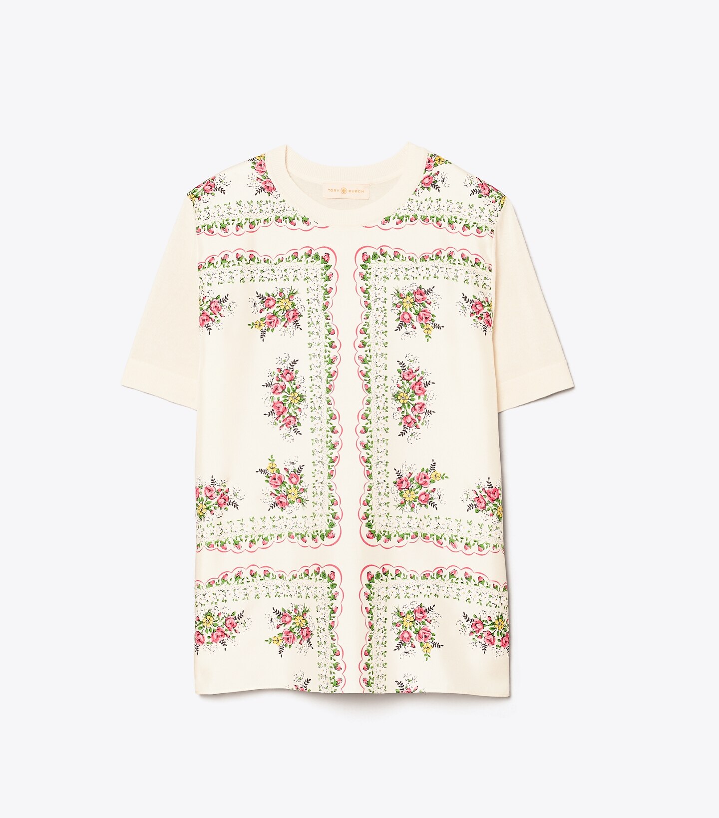 Short-Sleeve Printed Pullover