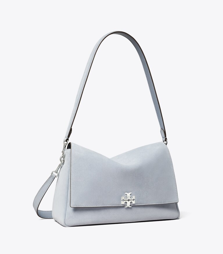 Tory Burch designer borse a tracolla Shoulder bag Charlie in suede in Vapor Blue angle