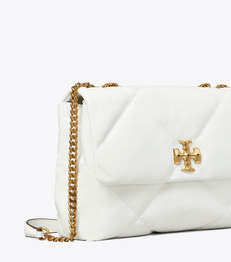 Tory Burch designer borse a tracolla Shoulder bag convertibile Kira con trapuntatura a diamante in Blanc angle