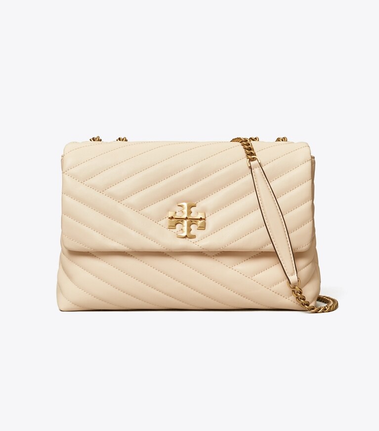Tory Burch designer borse a tracolla Shoulder Bag convertibile Kira in chevron in New Cream front