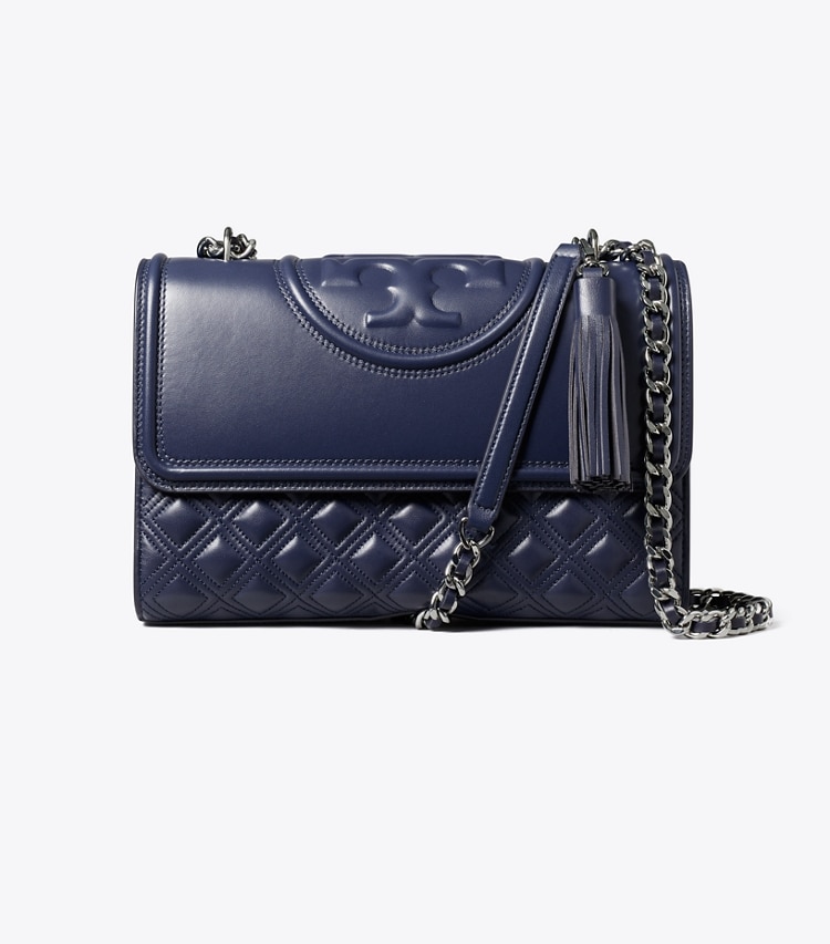 Tory Burch designer borse a tracolla Shoulder bag Fleming convertibile in Royal Navy front