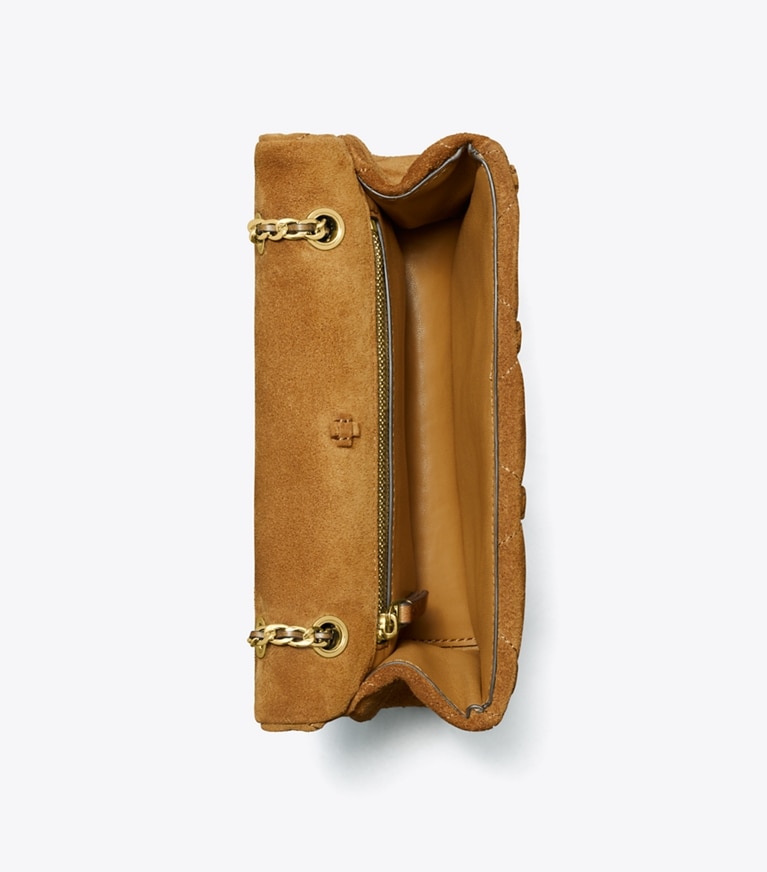 Tory Burch designer borse a tracolla Shoulder bag in suede piccola Bunny Knot in Toffee superiore