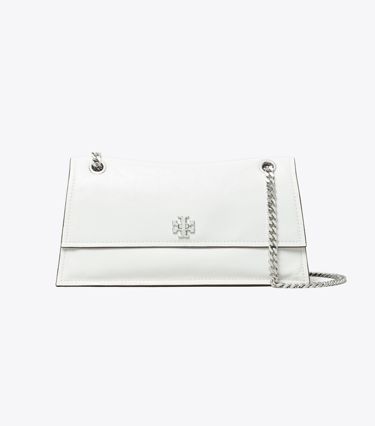 Tory Burch designer borse a tracolla Shoulder bag Kira con dettaglio a girello in BIANCO angle