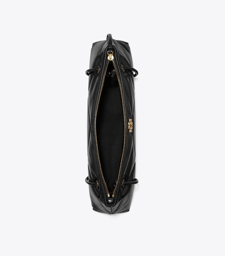 Tory Burch designer borse a tracolla Shoulder bag Kira East-West con trapuntatura a diamante in Black angle