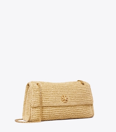 Tory Burch designer borse a tracolla Shoulder bag Kira intrecciata con turnlock in Natural angle