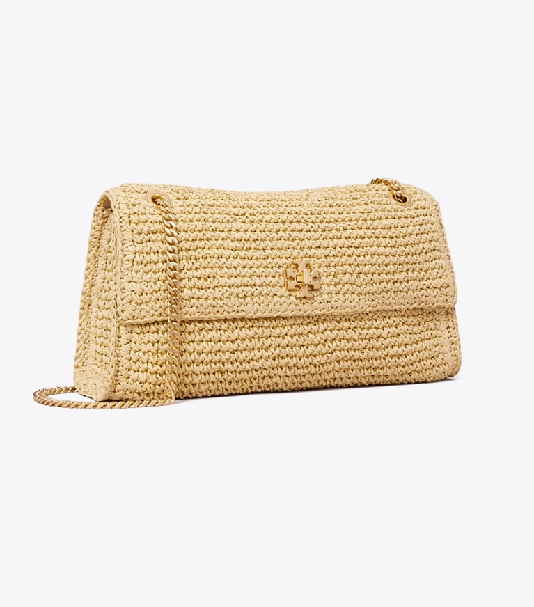 Tory Burch designer borse a tracolla Shoulder bag Kira intrecciata con turnlock in Natural angle