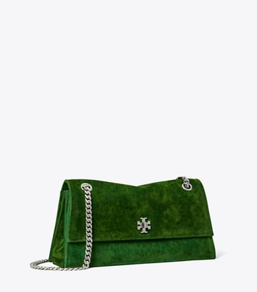 Tory Burch designer borse a tracolla Shoulder Bag Kira Turnlock floccata in Soft Emerald angle