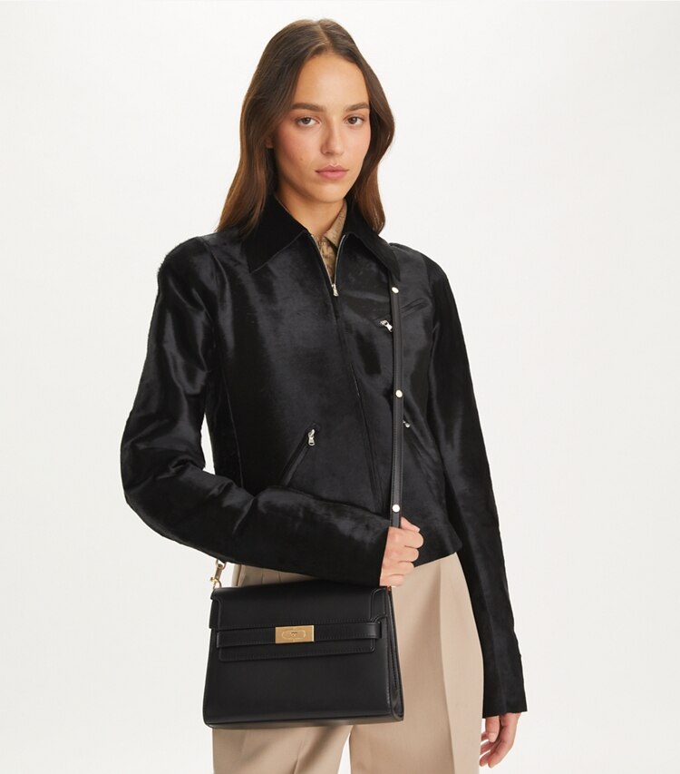 Tory Burch designer borse a tracolla Shoulder bag Lee Radziwill in Black additional on model