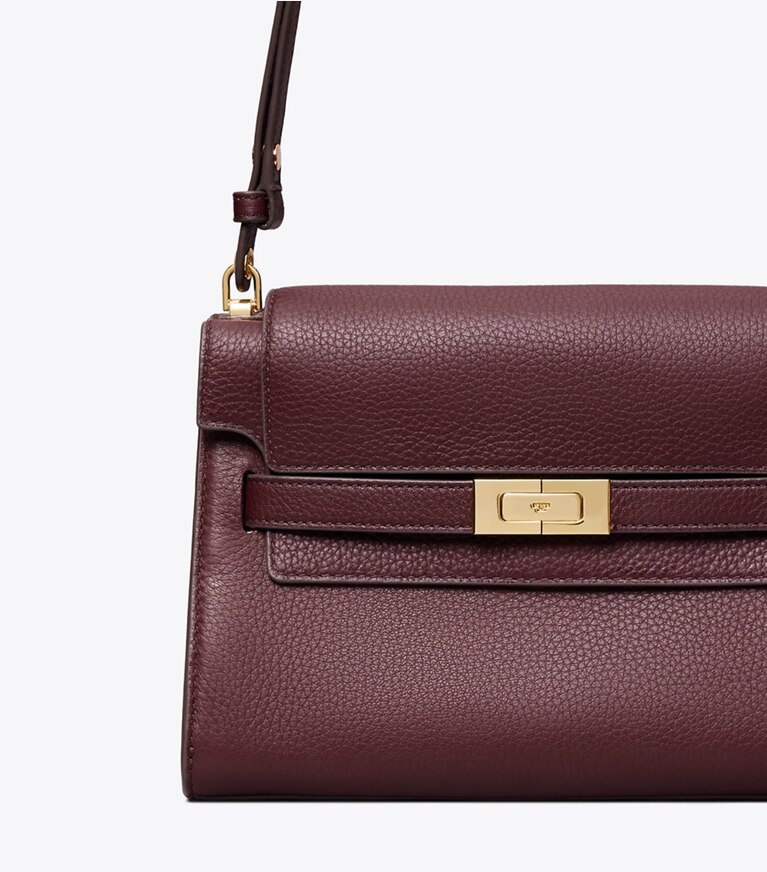 Tory Burch designer borse a tracolla Shoulder bag Lee Radziwill in pelle martellata in Dark Carmine angle