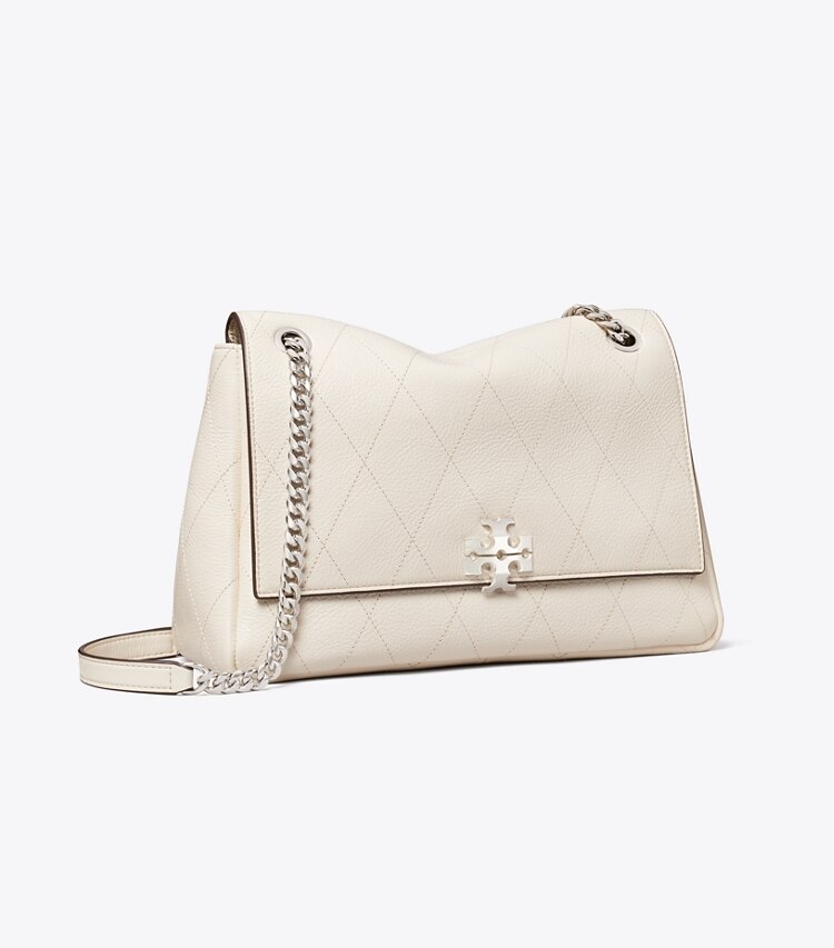 Tory Burch designer borse a tracolla Shoulder bag matelassé Charlie in Light Cream angle