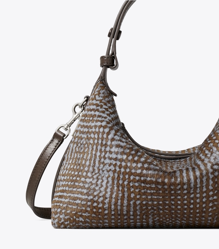 Tory Burch designer borse a tracolla Shoulder Bag Mellow in cavallino in Dusky Blue Multi dettaglio