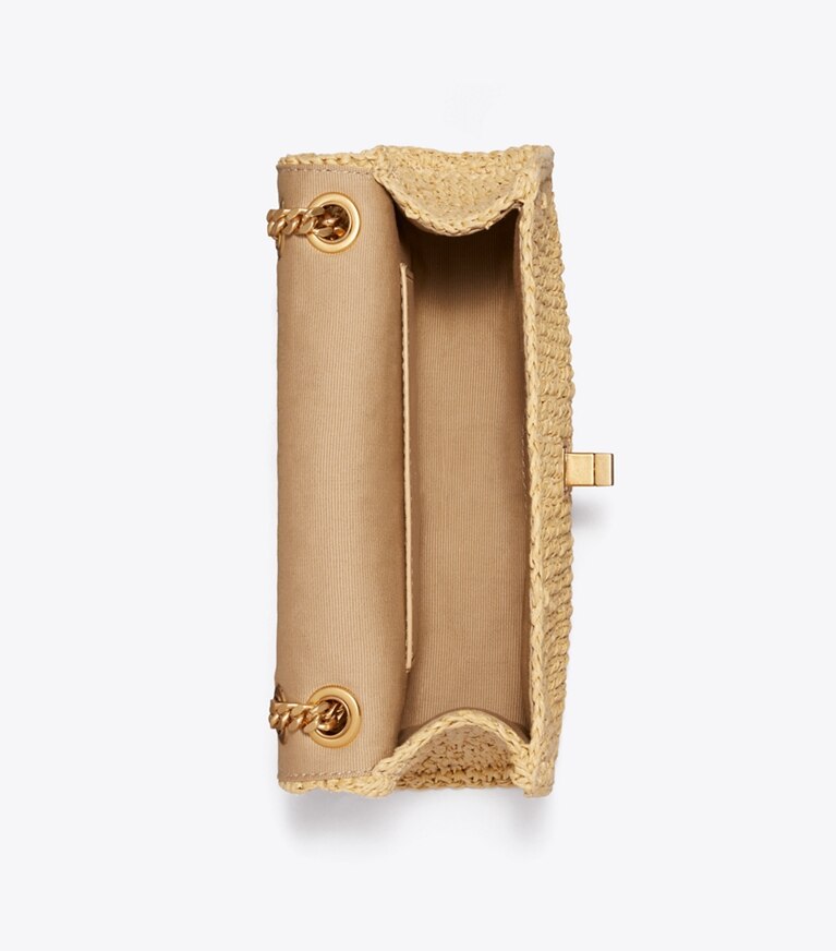 Tory Burch designer borse a tracolla Shoulder bag Mini Kira Turnlock intrecciata in Natural superiore