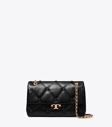 Tory Burch designer borse a tracolla Shoulder bag piccola Bunny con nodo in BLACK/GOLD front
