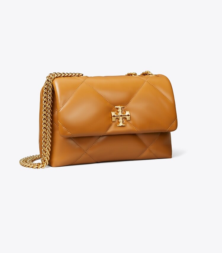 Tory Burch designer borse a tracolla Shoulder bag piccola convertibile Kira con trapuntatura a diamante in Classic Chestnut angle