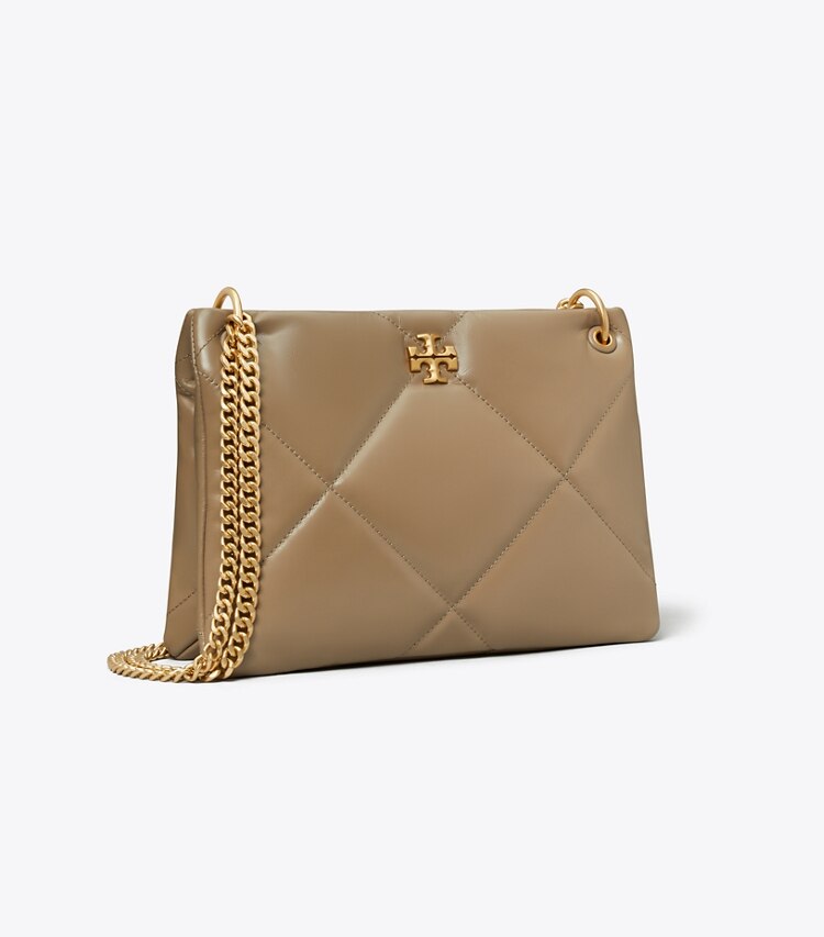 Tory Burch designer borse a tracolla Shoulder bag piccola Kira con trapuntatura a diamante in Taupe Oak angle