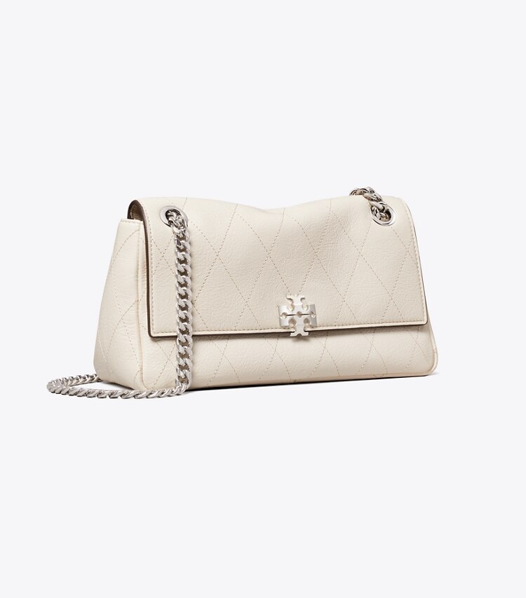 Tory Burch designer borse a tracolla Shoulder bag piccola matelassé Charlie in Light Cream angle