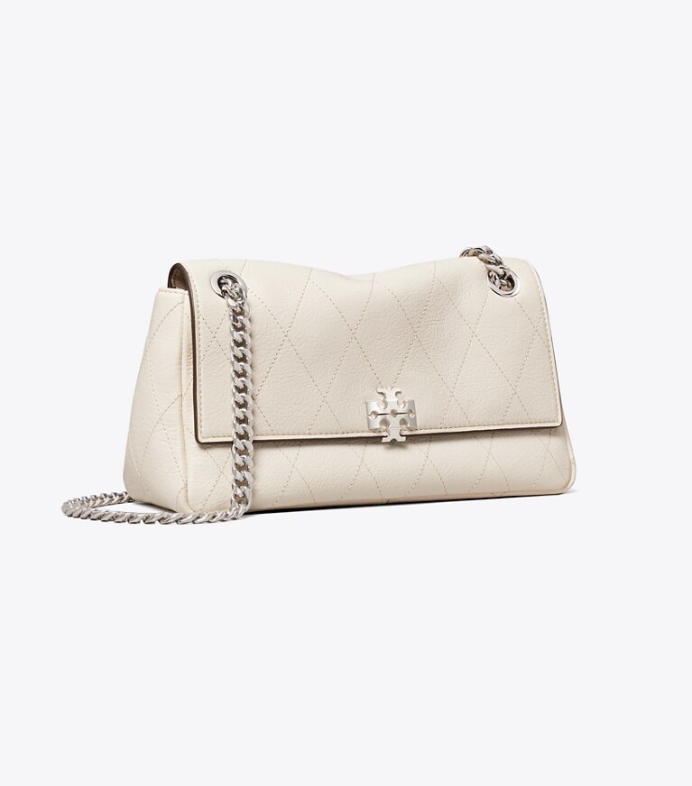 Tory Burch designer borse a tracolla Shoulder bag piccola matelassé Charlie in Light Cream angle
