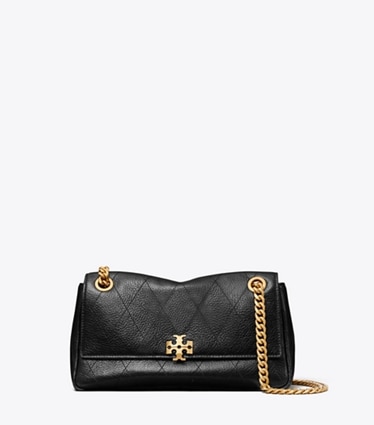 Tory Burch designer borse a tracolla Shoulder bag piccola matelassé Charlie in Black front