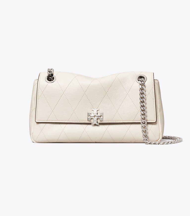Tory Burch designer borse a tracolla Shoulder bag piccola matelassé Charlie in Light Cream front