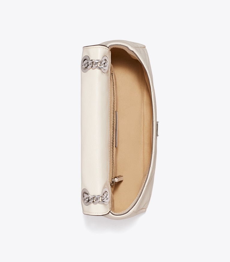 Tory Burch designer borse a tracolla Shoulder bag piccola matelassé Charlie in Light Cream superiore