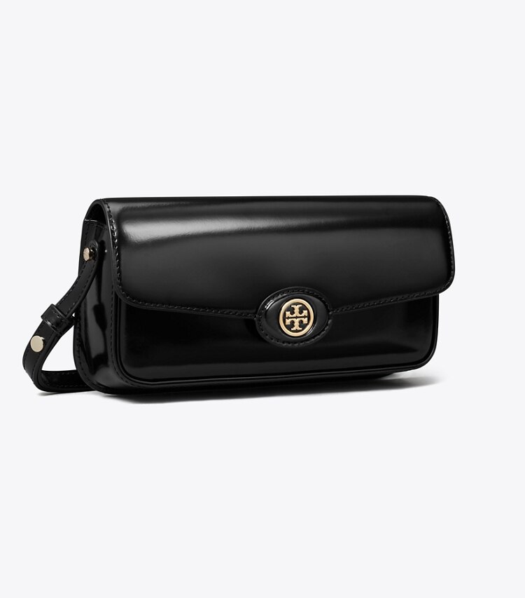 Tory Burch designer borse a tracolla Shoulder bag Robinson rettangolare in pelle spazzolata in Black angle
