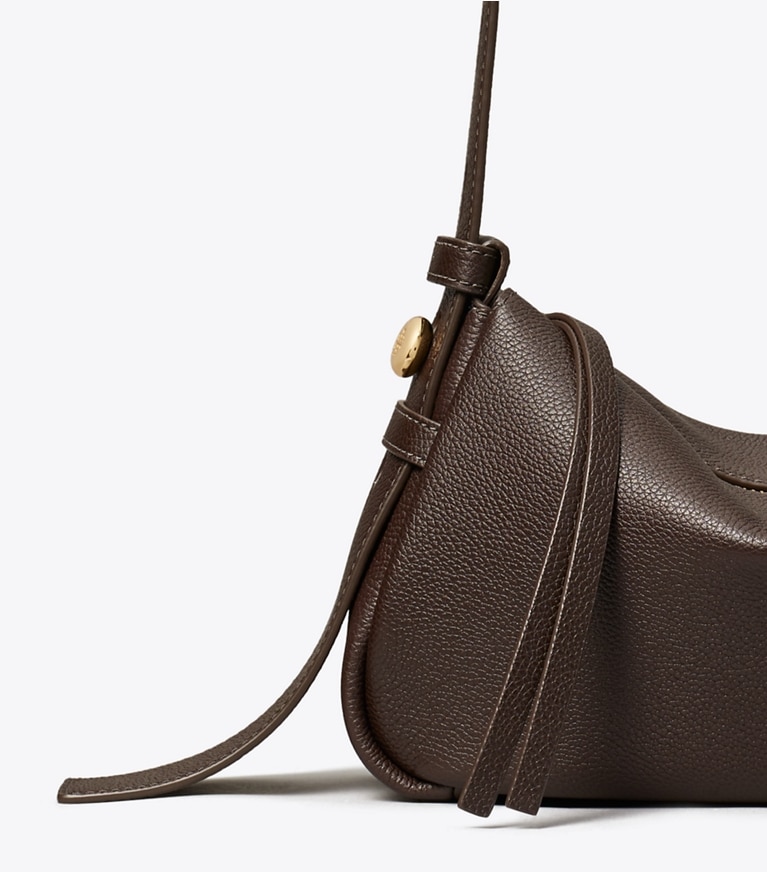 Tory Burch designer borse a tracolla Shoulder bag Romy piccola in Deep Brown dettaglio