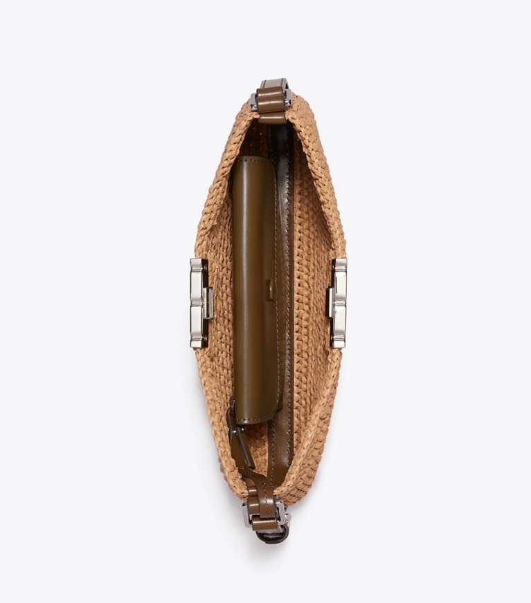 Tory Burch designer borse a tracolla Shoulder bag Slim Eleanor in rafia in Honeycomb superiore