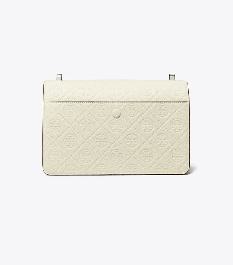 Tory Burch designer borse a tracolla Shoulder bag T Monogram martellata in Warm White angle