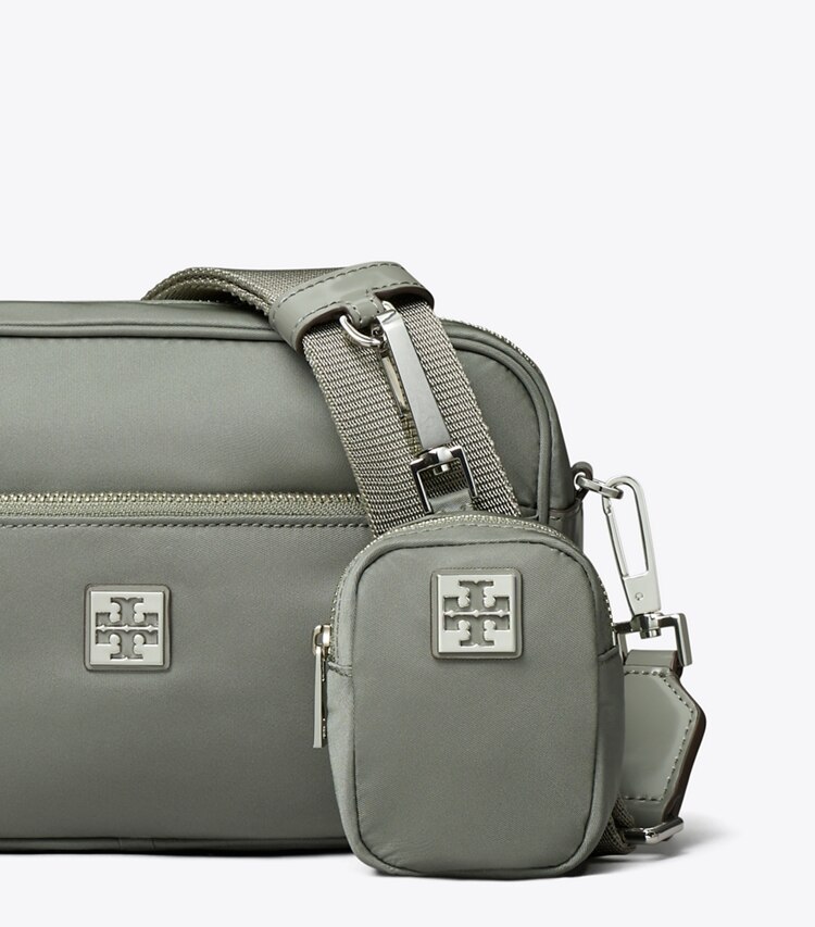 Tory Burch designer borse a tracolla Shoulder bag Virginia in Shale Rock dettaglio