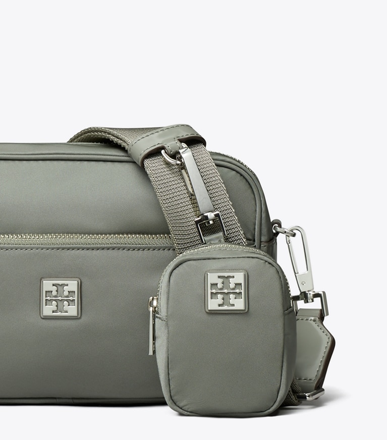 Tory Burch designer borse a tracolla Shoulder bag Virginia in Shale Rock dettaglio