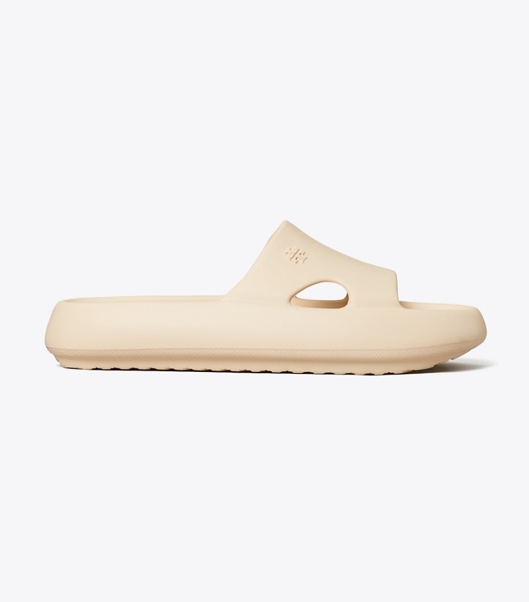 Tory Burch designer sandals Shower Slide in French Pearl side